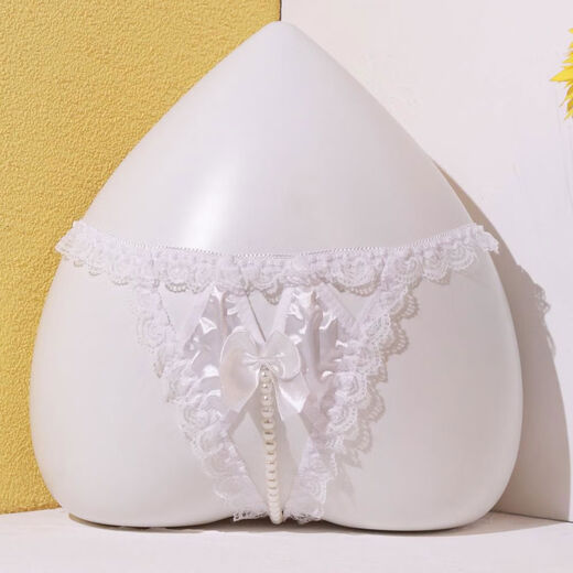 A rope thong T-pants large size extremely small ultra-small thin line high elastic girls underwear ins style underwear personality white