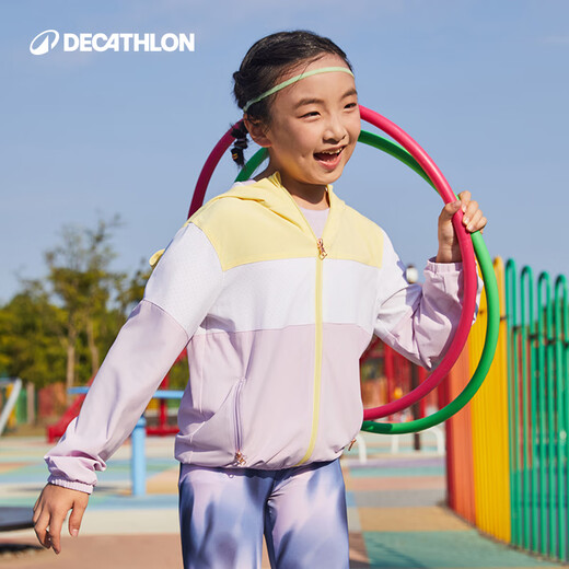 
Decathlon girls sportswear jackets and jackets for children cool spring and summer hooded skin clothes-5443932