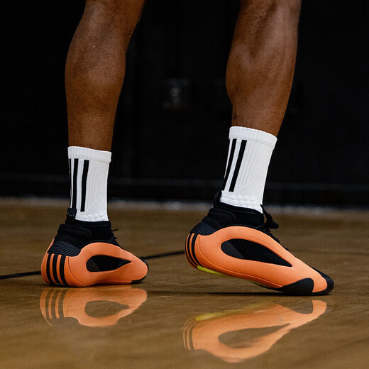 阿迪达斯（adidas）篮球鞋男鞋 夏季Harden哈登8代实战训练缓震低帮运动球鞋 大码 IE2694/黑橙色 47