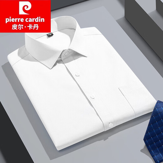 Pierre Cardin Quality Professionelle Arbeitskleidung kurzärmeliges Hemd Herren Sommer Dünne Revers Halbärmelgeschäft Geschäfte Casual halbärmelte Bottom-Shirt DX6629 38