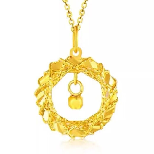 Genuine pure gold Dreamweaver Mobius pendant 999 necklace for women, light luxury and versatile gold-plated gift for girlfriend Dreamweaver on the run pendant + 0 character chain 1.26g