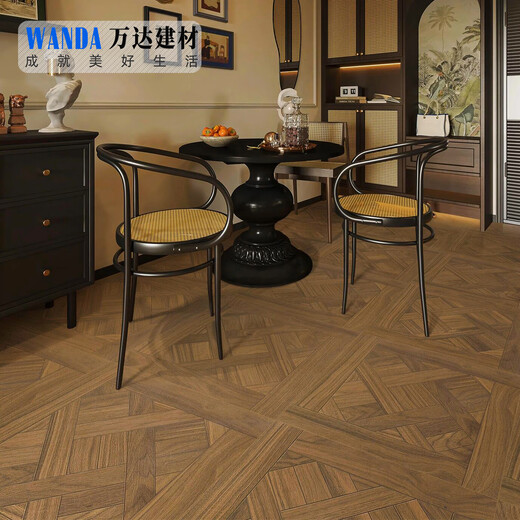 凡尔赛拼花木纹砖600x600全瓷哑光白胚客餐厅卧室地砖仿实木地板 6623【全瓷白胚·3C附录G】 600x600