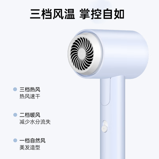 CONFU hair dryer for home student dormitory 1100w small power fast drying hot and cold air small portable mini folding hair dryer KF-3152 Wuyu Blue