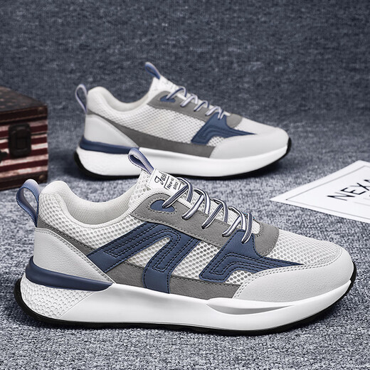 Keeza Light Luxury High-Ald Large-Size Men's Shoes 45 Sports Shoes 46 Menores de verano Hombres 47 Zapatos casuales 48 Hollow Mesh Breatable Running Zapatos H9903 M Green [Mase] 44
