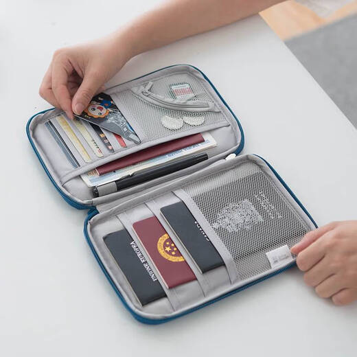 Yonghuan ID -Beutel INS tragbare Pass Bag Air Ticket Passport Clip Haushalt Registrierung Ticket für Reisebühne Grau Grau großer Sammlung Kauf und Kauf erhalten Sie 2 Passabdeckungen