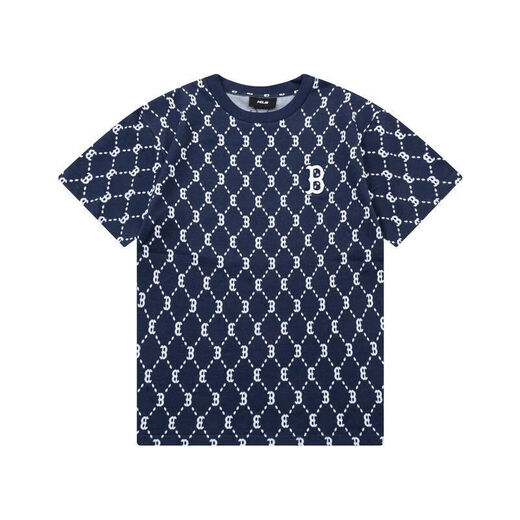 MLB couples' old-fashioned T-shirt casual short-sleeved same style 2024 summer new T05 DT-9923 khaki S