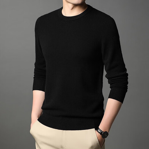 NOSSKISS Brand Pure Cashmere Cashmere Sweater para hombres New New Sweater Camiseta de punto sólido de color sólido Camisa de base de tejido Men.