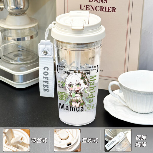 RSRDDY NAXIDA CUP AGUA DE AGUA Portable Té de té portátil 'Copa de agua de verano Copa de agua de verano BXAO15932 NUNNUT COOL UNO Summer 500 ml de impresión pintada blanca