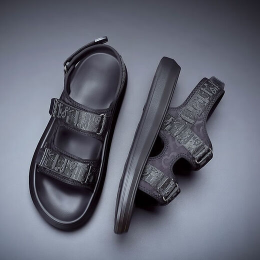 Rankdavey Light Luxury High-Ald Brand Sandals for Men 2025 Summer Soft Sole Sports Beach Zapatos para adolescentes y estudiantes Off Black 6187 Versión actualizada 38 Sports Sports tamaño estándar Tamaño