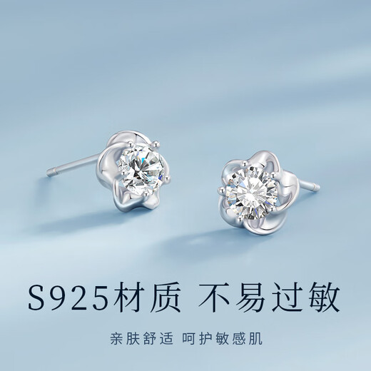 Central Chuang Fashion Chinese Gold and Silver Earrings Girls Birthday Gift Women's Earrings Earrings Light Luxury Niche High-End S925