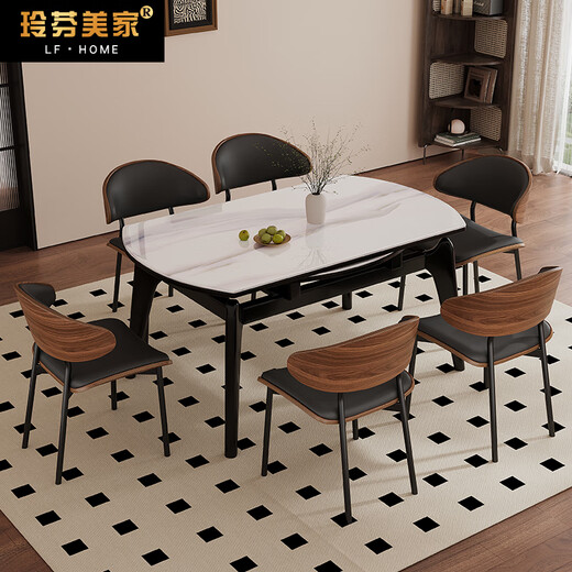 
Gujiajiajia furniture 2025 new small apartment microcrystal stone retractable dining table super crystal stone household solid wood square radius 9905# solid wood retractable table 9905# solid wood retractable 76cm 148X90X