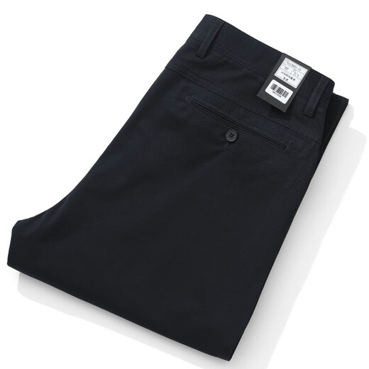Weibolang Sommer Khaki reines Baumwollgeschäft Großgröße Casual Hosen Lose mittlere und ältere Männer Straight Hosen hohe Taille Tiefgroße Männerhosen 13601-23 29 zwei Füße zwei