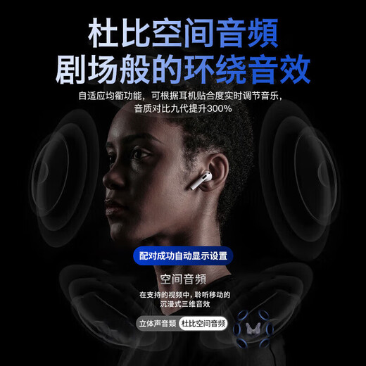 Huaqiangbei top-end exclusive hot-selling 100w official version Air4 generation Bluetooth headset wireless noise reduction semi-in-ear pods headset adapted to Apple iPhone16promax/15/14 original full-featured noise reduction version spatial audio + sliding tuning + renamed positioning + hot-selling million
