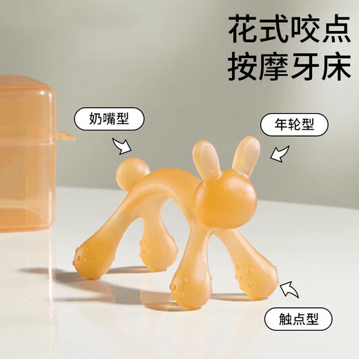 牙胶婴儿磨牙棒宝宝0-6月以上小兔子口欲咬胶4可水煮防吃手小月龄 【纳米银抗菌】磨牙棒+送收纳盒