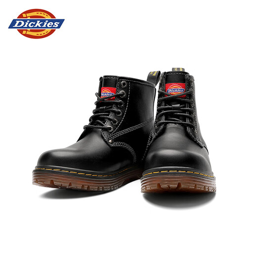 Dickies Martin Boots Мужские ботинки осень и зимние британские кожаные ботинки Пара ботинки мужчин и женские модные рабочие ботинки Универсальные мужские туфли черные (мужской стиль) 39 [размер больше, подходит для спортивной обуви 40]