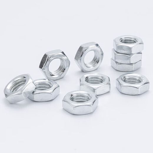 Tuerca delgada hexagonal galvanizada de grado DYQT8 GB6172 tuerca M8M10M12M14M16M18M20M22M24M27 M8-1.2550 zinc azul y blanco