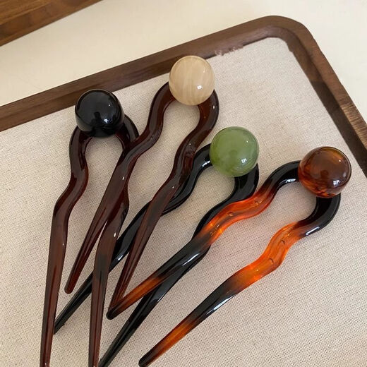 Kopfschmuck Retro Fleischbällchen High-End einfach 2025 Haarnadelhaarnadelhaarpin Französische Haarzubehör Temperament New Style Hair Clip Kopfschmuck Perlen U-förmige Haarnadel-Weiß-Perlen