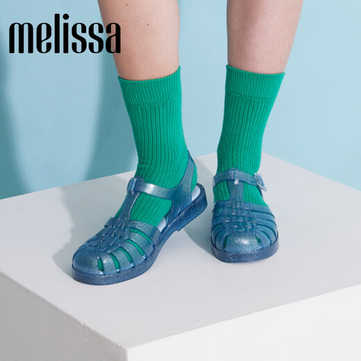 梅丽莎（melissa）纯色包头编织镂空平底女士单鞋成人凉鞋果冻鞋33520 闪耀水晶色_(AU691) 35-36 (225mm)-(230mm)