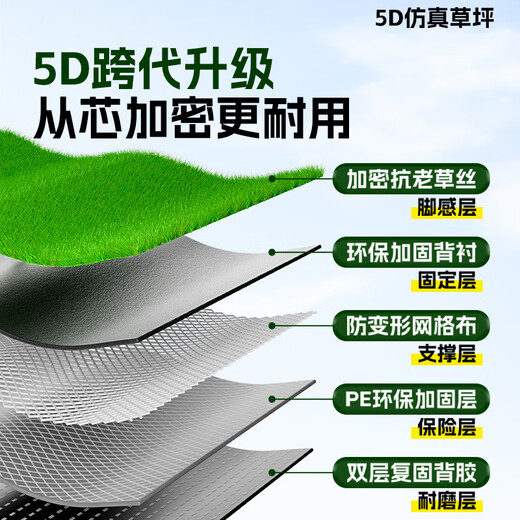 Linya 18-pin simulated lawn carpet mat floor mat outdoor artificial plastic fake turf football field kindergarten fence 2cm 18-pin extra dense upgraded spring grass-green back style 2 meters wide x 4 meters long