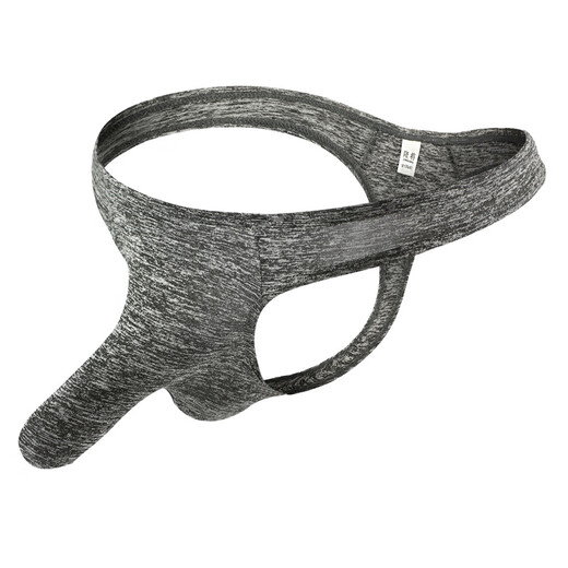 Mozilan's new thong men's underwear bullet separation breathable mid-waist U convex sac sexy elephant trunk underwear T-pants 452 blue S (1'9-2'2)