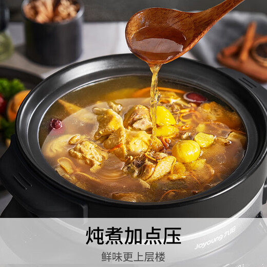Joyoung Electric Stew Pot Electric Stew Cup 4L Large Capacity High Temperature Porcelain Liner Multi-Function Pot Fine Stewing Porridge and Soup Pot DG40K-GD407
