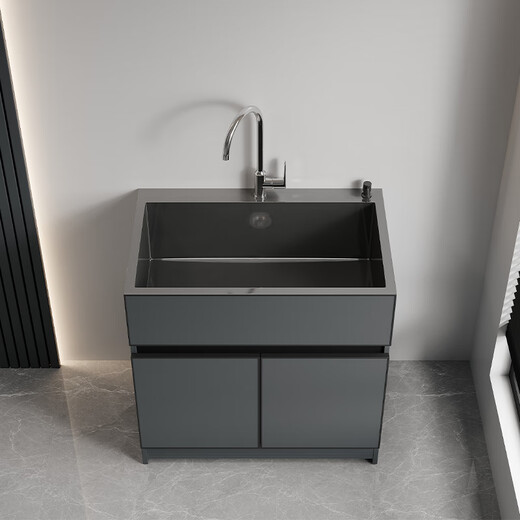 ZNMW Évier en acier inoxydable Armoire de lavage Armoire de salle de bain armoire de salle de bain Cuisine de cuisine Basin Lavage en nid d'abeille en aluminium Évier à main Piscine 12048 Basin fait à la main avec planche à laver (Su