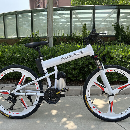 Minghuitong-Flaggschiff Mercedes Fahrrad Elektrische Assists Bergfaltungsfalten 27/30 Geschwindigkeitswechsel Männer und Frauen 26. Ying High-End White Aluminium Legierung 10A Pure Electric 3527 Geschwindigkeit High-End