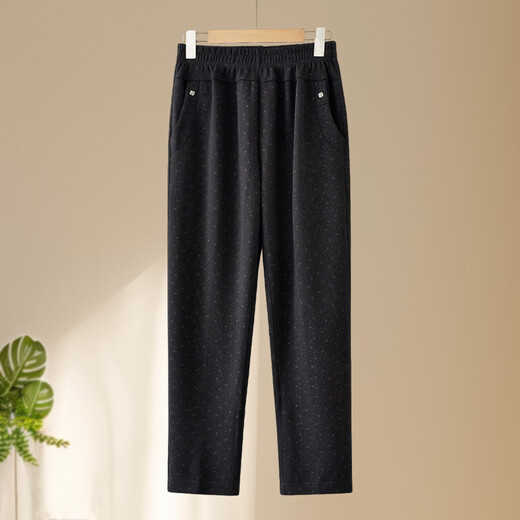 Fengxiao mom wear spring and autumn casual pants for middle-aged and elderly women grandma style trousers for the elderly and old ladies high-waisted straight pants