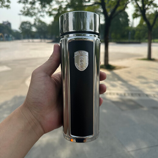 Tanxuange Purple Clay Thermos Cup für Herren High-End-Tee Tasse für Papa und Lehrer Gedenk Pensionsgeschenke Wasserschale Custom Logo Business Black-Supraight Cup Leder Box 320 ml