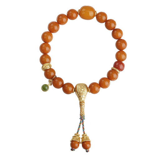 Potala Palace Beeswax Date Bead Bracelet 925 Silver Nanhong Wenwen Bracelet Tibetan Style Versatility Same Style for Boyfriends Birthday Gift