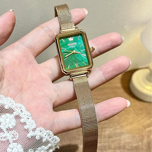 
Olius Swiss certified brand watch women's waterproof watch temperament retro women's watch women's light luxury quartz watch 6624 [Simplified series] Retro forest series