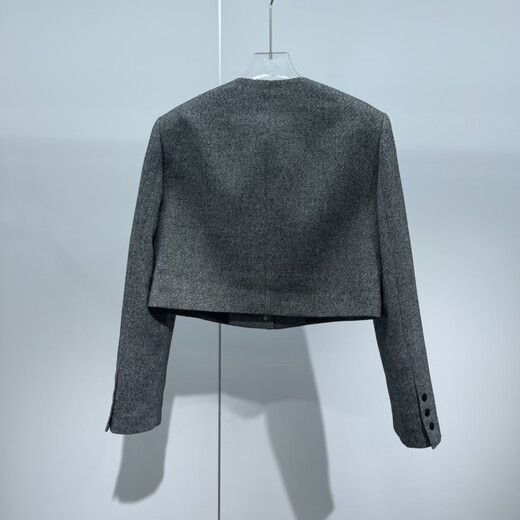 Uhfr Mall ENOS 2025 Spring Sittle Trait Chaqueta corta Mujeres 1047 Negro y Gris S 90-105Jin [Jin equivale a 0.5 kg]