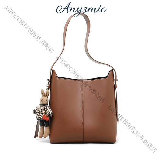 
ANYSMIC Bag Women's Bag Luxury Brand Shoulder Bag Women's Armpit Bag 2025 New versatile Commuter Bucket Bag Women's Caramel Color