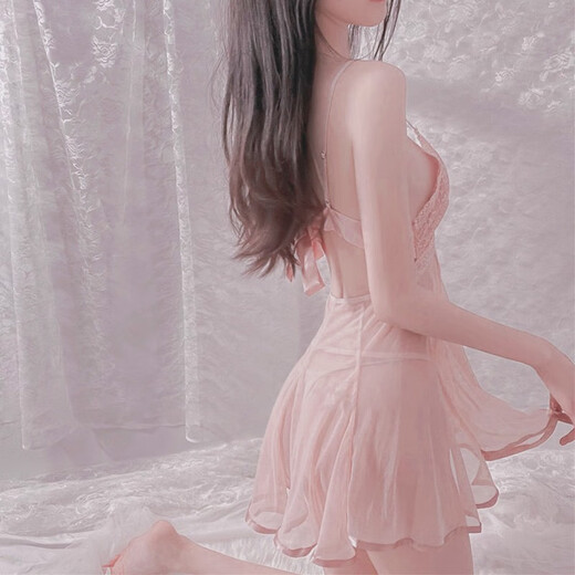 
Sexy pajamas lace suspender and sexy hot maid uniform pure nightmares skirt emotional fun underwear Pink lace skirt + 9756 net clothes average size 80-125 Jin [Jin equals 0.5 kg] confidential shipping