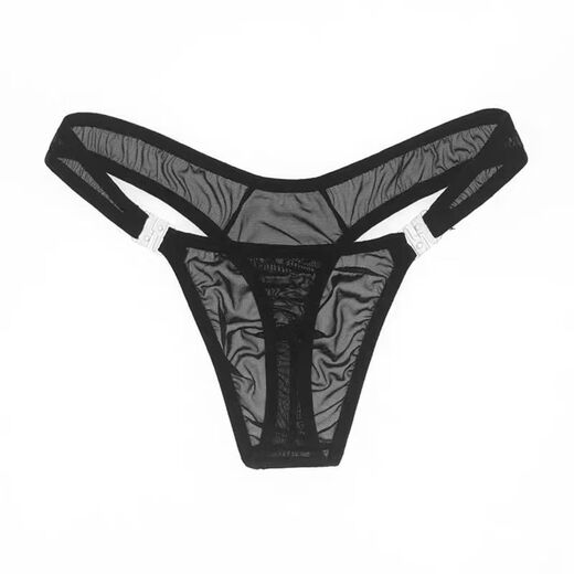 Yu Zhaolin's new men's underwear thin breathable mesh men's underwear low-waist men's sexy thong NK2070 black 1 pair one size fits all (110-140Jin Jin equals 0.5 kg)
