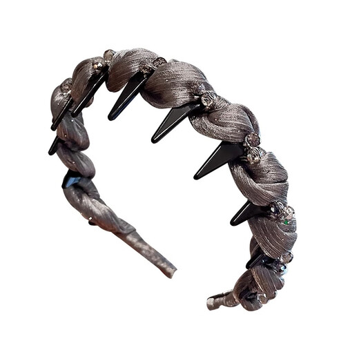 Kamalun (KAMALUN) light luxury women's headband 2025 new high-ceiling face wash special pressure hairpin high-end hair accessories outing headwear silver gray