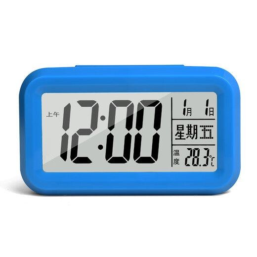 Extra lauter alter Mann Blind -Sprach -Timer Summer des Bettschülers Ladet Wecker Ladung Elektronische Luminzeit 9906 Blau - Batteriemodell