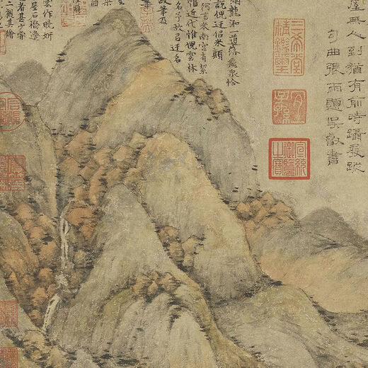 Self-operated genuine book Ni Zan's sky after the rain Ancient landscape painting scroll Literary replica antique painting hanging painting books genuine Ni Zan's sparse forest and light mist picture 12116 30X70 cm spray painting heart size