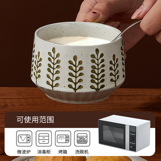 Feiyu Flower Series Retro Leaf Coffee Cup and Saucer Set 300ml Practical and Exquisite Birthday Gift for Men and Women