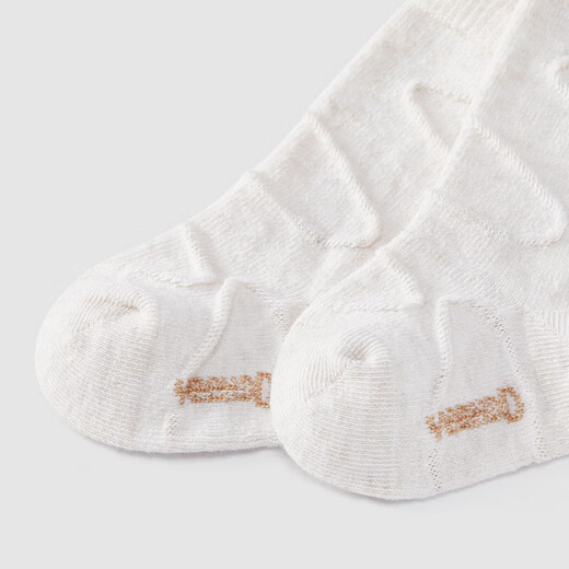 YEEHOO shopping mall same style baby socks for men and women, new four-season mid-calf socks, mutton fat white, 0-6 months, 9.5cm