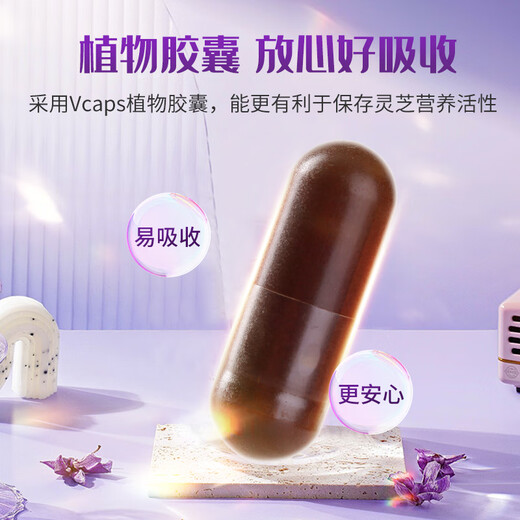 仙芝楼芝宁胶囊 改善睡眠  破壁灵芝孢子粉胶囊灵芝提取物精华提取物 1盒 30g 【助睡眠】三芝精华