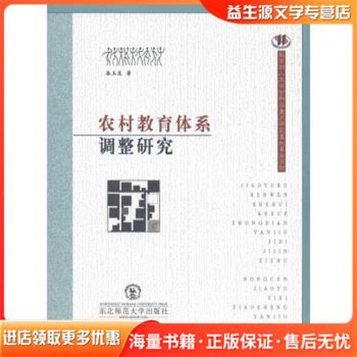正版旧书农村教育体系调整研究秦玉友 著东北师范大学出版社9787560253893