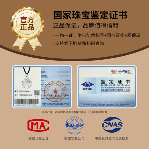 Beijing Gold Trading Center Co., Ltd. 999 Pure Silver Eight Treasures Compass Silver Necklace Good Fortune Pendant/About 7g