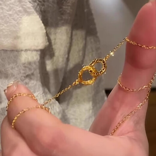 VTL9999 pure silver broken ice interlocking sterling silver necklace women's 2025 new clavicle chain Chinese Valentine's Day gift 9999 pure silver necklace gift box + gold