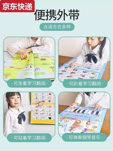 奇立彩幼儿童发声点读学习书宝宝早教机神器充电玩具拼音唐诗中英文 幼小衔接2-11岁点读书-充电款