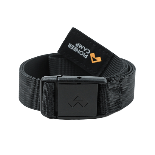 Pathfinder outdoor hiking pants belt for men and women, lightweight and convenient plastic bayonet widened and lengthened woven belt, black