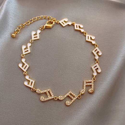 RSRDDY old Phoenix gold store same style diamond note bracelet trendy new bestie temperament gold plated bracelet pure silver bracelet SLA51 gold 8.27 same style as Lao Fengxiang