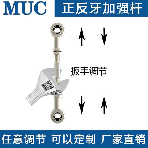不锈钢杆端关节鱼眼轴承连接杆双向球头拉杆正反牙螺丝杆螺纹双头 不锈钢SSI12350MM拉杆
