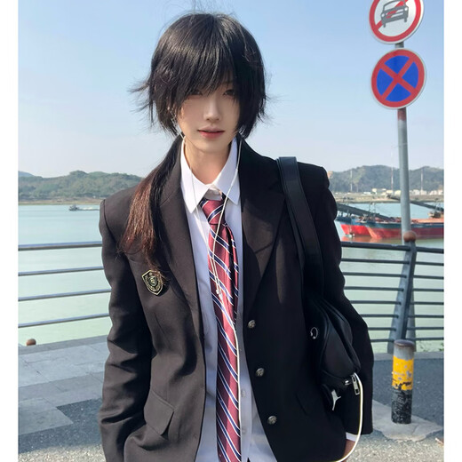 Tokyo Shiki DK uniforms for boys original school casual suits full set of college style blazers for couples Tokyo Shiki suit + trousers + shirt with free badge trouser chain tie L
