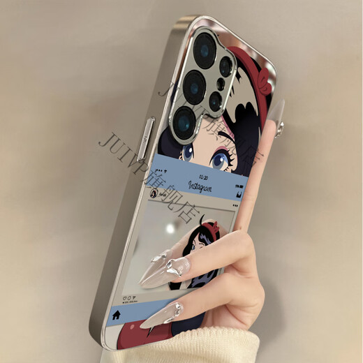 JUIVP漫画公主三星Gaaxys25手机壳Samsungs24适用S23Utra新款包s22pus防摔s23个性s22+套女款补妆镜面高 电镀镜面-白雪公主漫画9896 三星Gaaxy S22 Pu